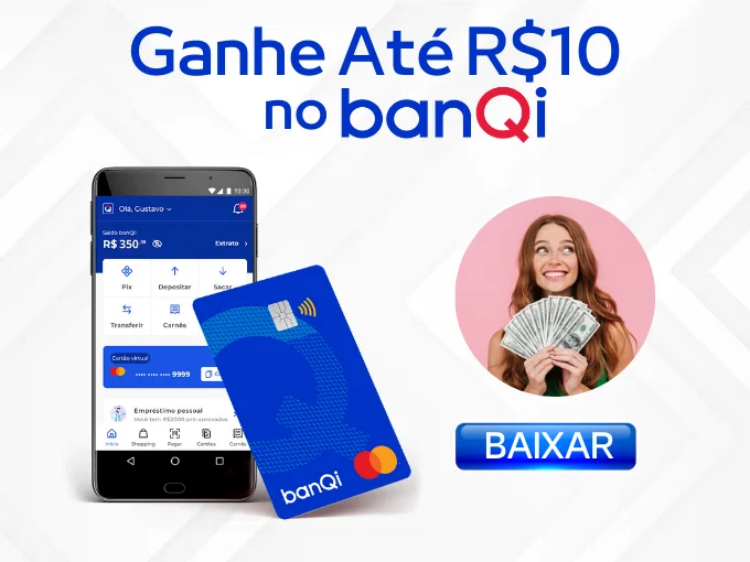 12) banQi - Receba até R$ 10