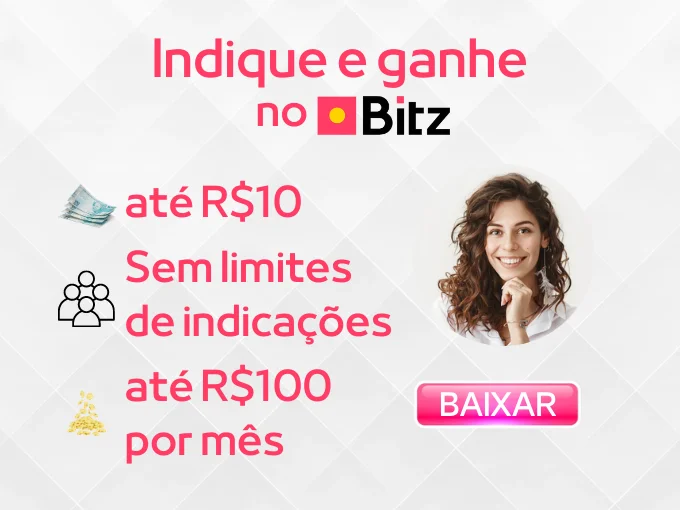 10) Bitz - Receba até R$ 10
